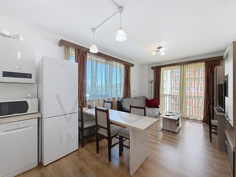 Apartament cu 2 camere semidecomandat, mobilat în Central