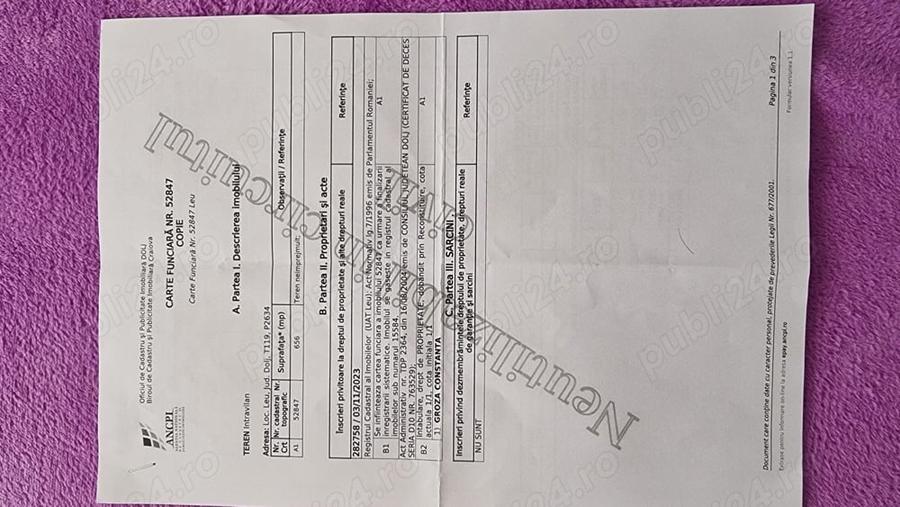 Teren intravilan comuna Leu Dolj - 2