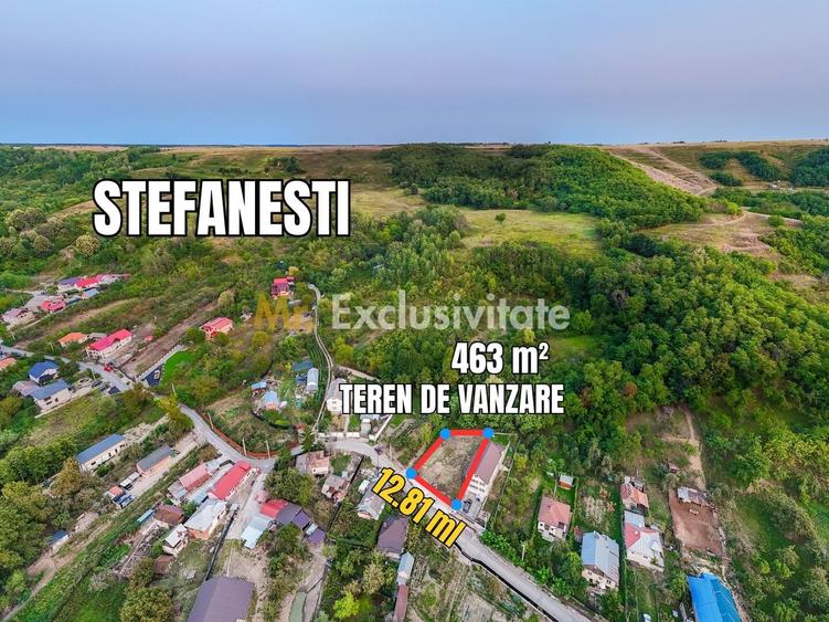 Teren Construcții intravilan de 463 mp, în Ștefănești