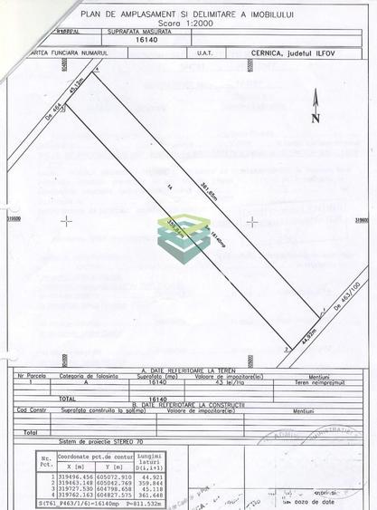 Teren Construcții intravilan de 16140 mp, în Cernica