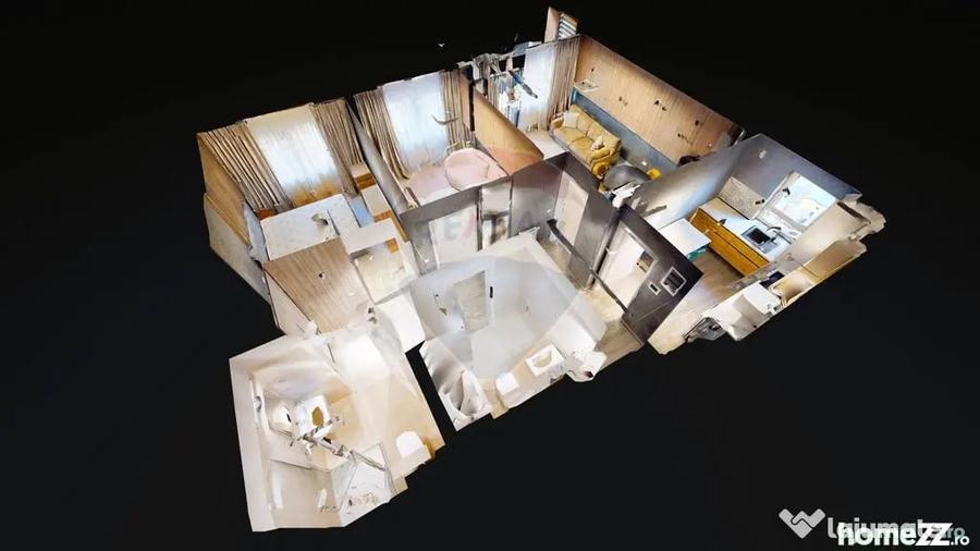 Apartament cu 3 camere decomandat în Tractorul