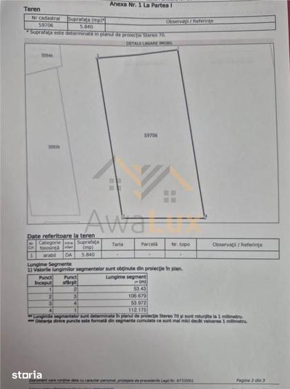 Teren de 5840 mp, în Mara