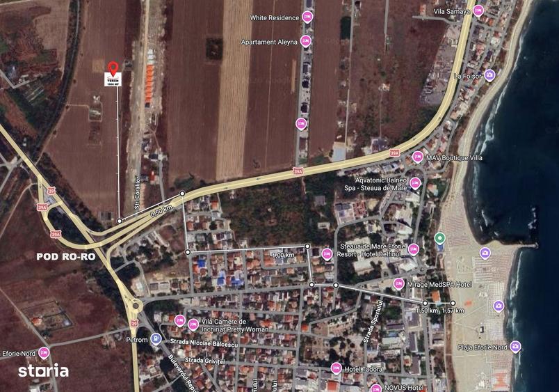Teren de 1000 mp, în Nord