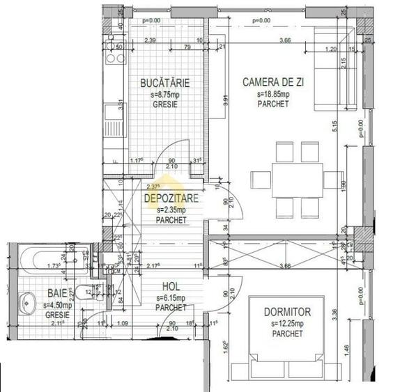 Apartament cu 2 camere decomandat în Zorilor