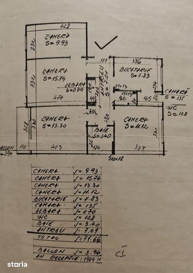 Apartament cu 4 camere semidecomandat în Grigorescu