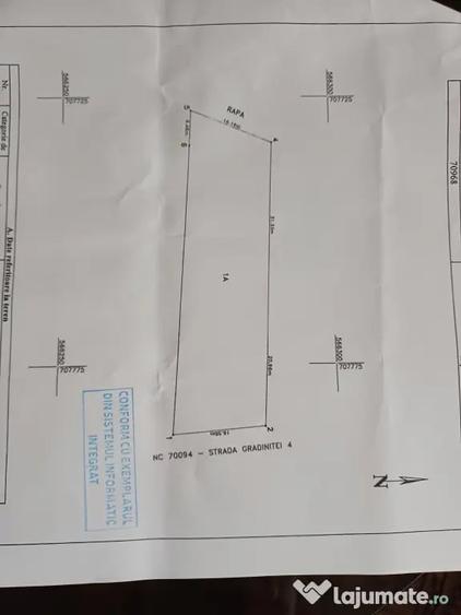 Teren de 1000 mp, în Central