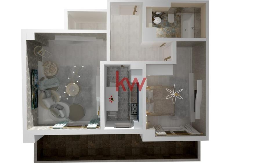 Apartament cu 2 camere decomandat în Frumoasa