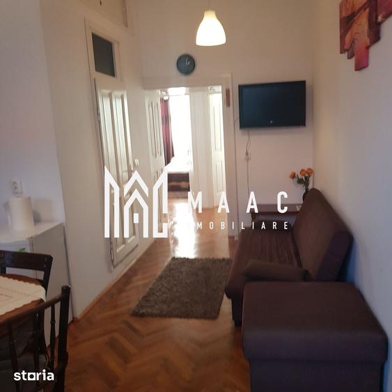Apartament cu 2 camere semidecomandat, mobilat în Central