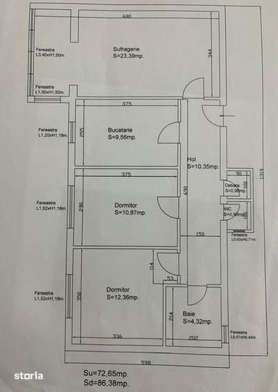 Vand Apartament 3 camere 72 mp decomandat Spitalul Judetean - 4
