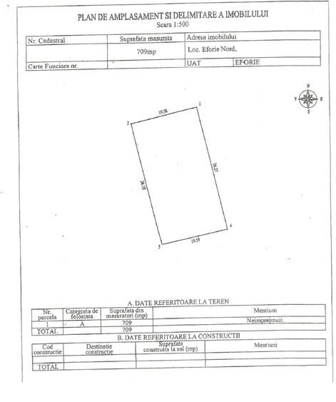Teren Construcții intravilan de 700 mp, în Central