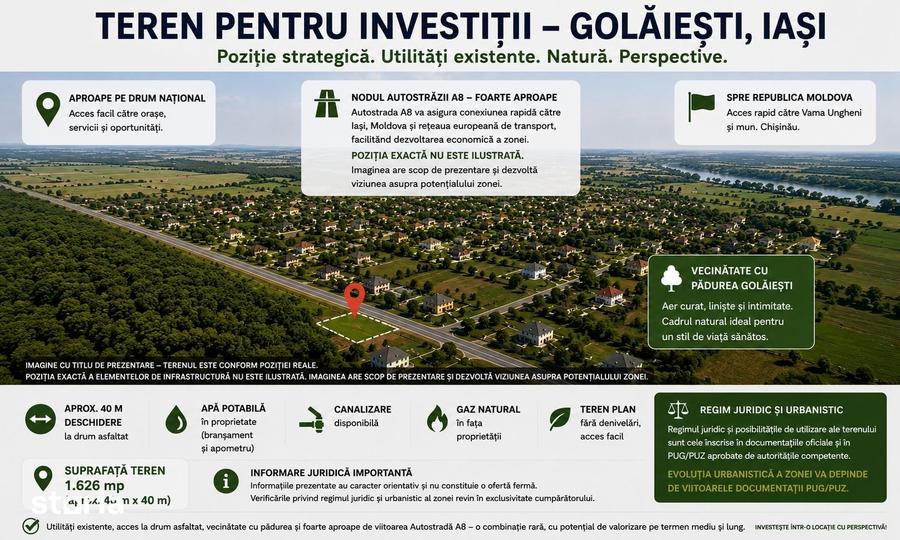 Teren Premium pentru Investi?ii Golaie?ti, Ia?i - 1