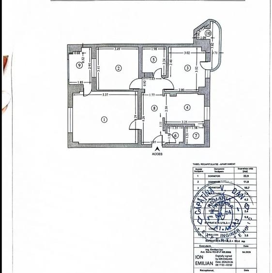 Apartament cu 3 camere decomandat în Unirii