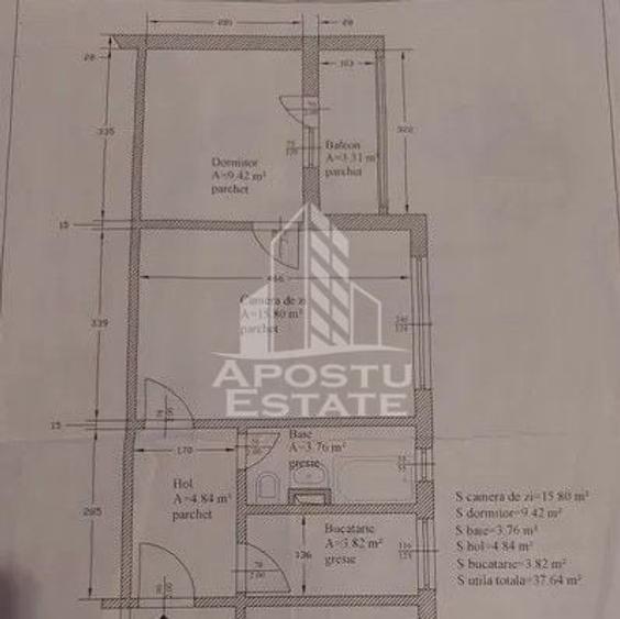 Apartament cu 2 camere semidecomandat, mobilat în Șagului
