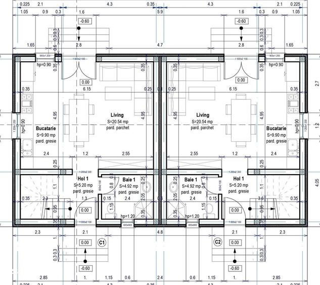 Casă cu 4 camere cu Teren 241 Mp în Tărlungeni
