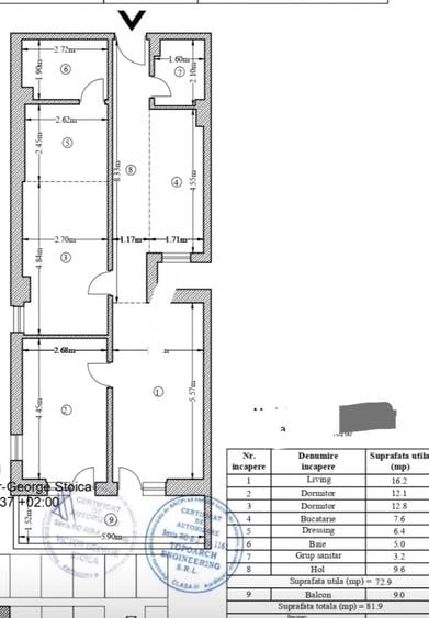 Apartament cu 3 camere în Vitan