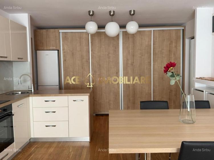 Apartament cu 2 camere semidecomandat, mobilat în Băneasa