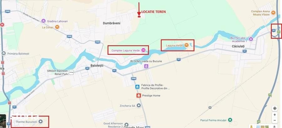 Teren intravilan Balote?ti (Dumbraveni) - 615 mp|Aproape de Therme,DN1 - 3