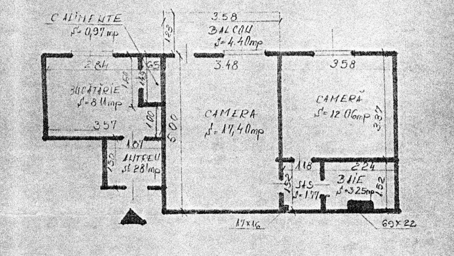 Apartament cu 2 camere confort I, etaj intermediar, cu finisaje medii, zona Borsec - 1