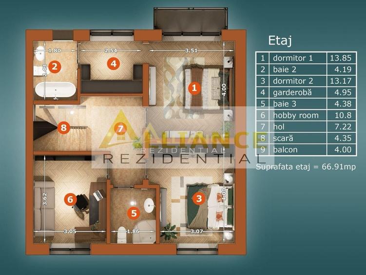 VILA P+1+M  de vanzare in zona Primarie - Popesti-Leordeni - 12