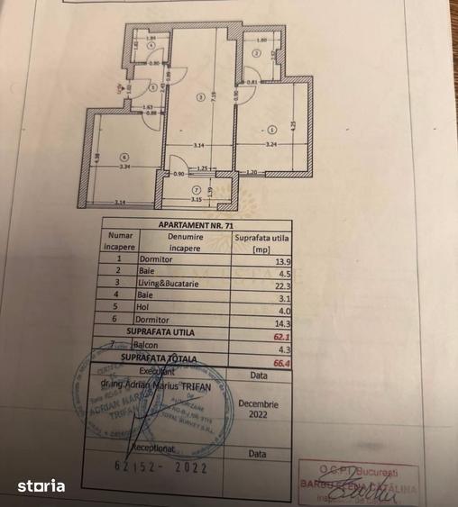 Apartament 3 camere 66,4 MP de vanzare Tower Residence | ?oseaua Sala - 7