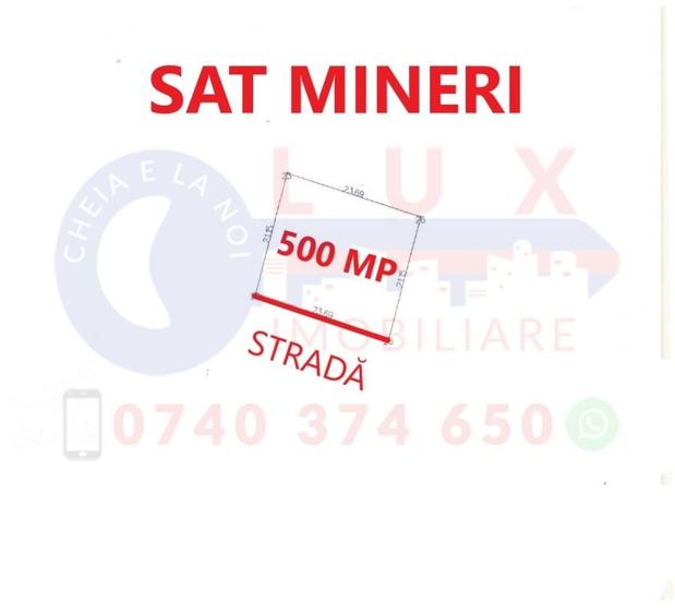 ID 7265 Teren INTRAVILAN pentru casa in Sat MINERI - EXCLUSIVITATE - 1