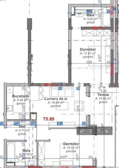 Apartament cu 3 camere semidecomandat în Între Lacuri