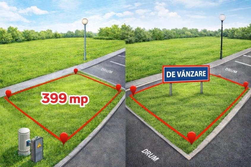 Teren Construcții intravilan de 399 mp, în Cetate