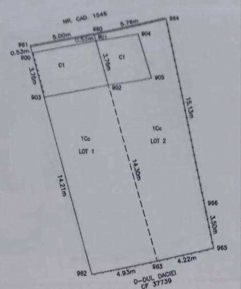 Teren Construcții intravilan de 185 mp, în Central
