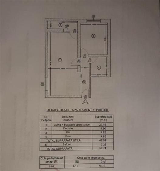 Apartament cu 2 camere decomandat, mobilat în Popas Păcurari