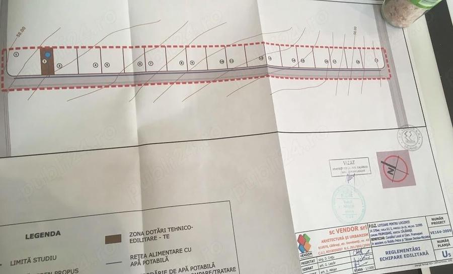 Teren extravilan 7500 mp PUZ aprobat poten?ial dezvoltare Frumu?ani, Calara?i - 1