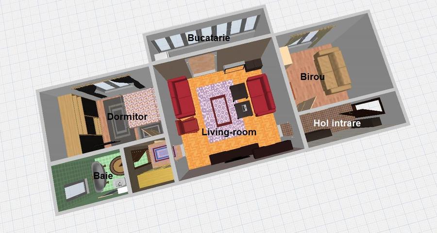 Apartament cu 3 camere semidecomandat în Bucovina