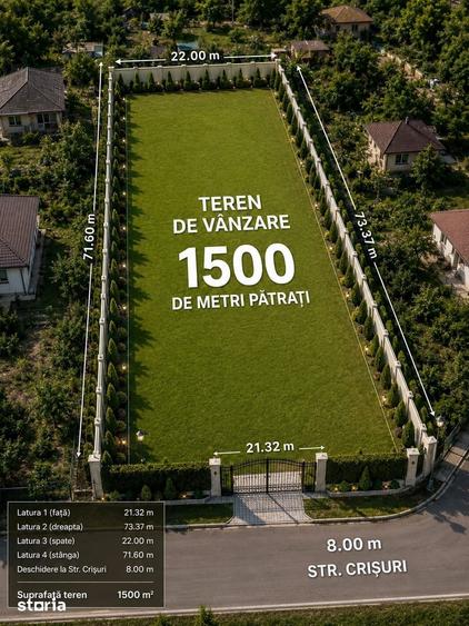 Teren de 1500 mp, în Central