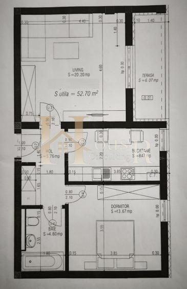 Apartament cu 2 camere decomandat, mobilat în Braytim