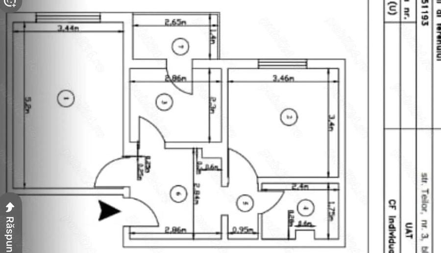 Apartament cu 2 camere decomandat în Progresul I