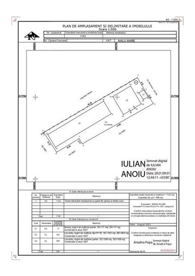 Casă individuală cu 10 camere cu Canalizare în Malu Mare