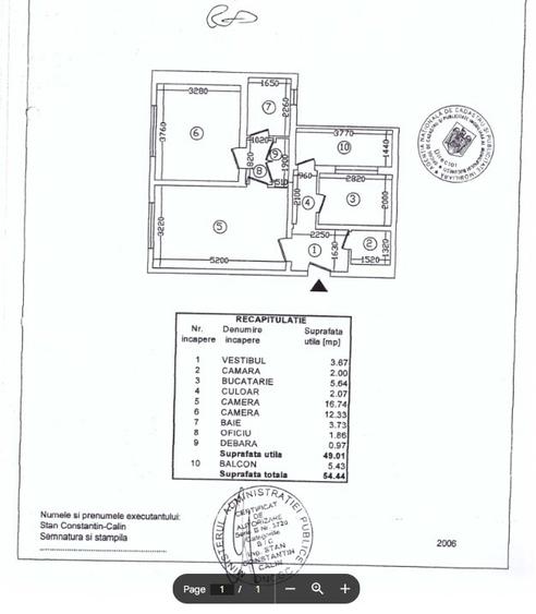 Apartament cu 2 camere semidecomandat în Iancului