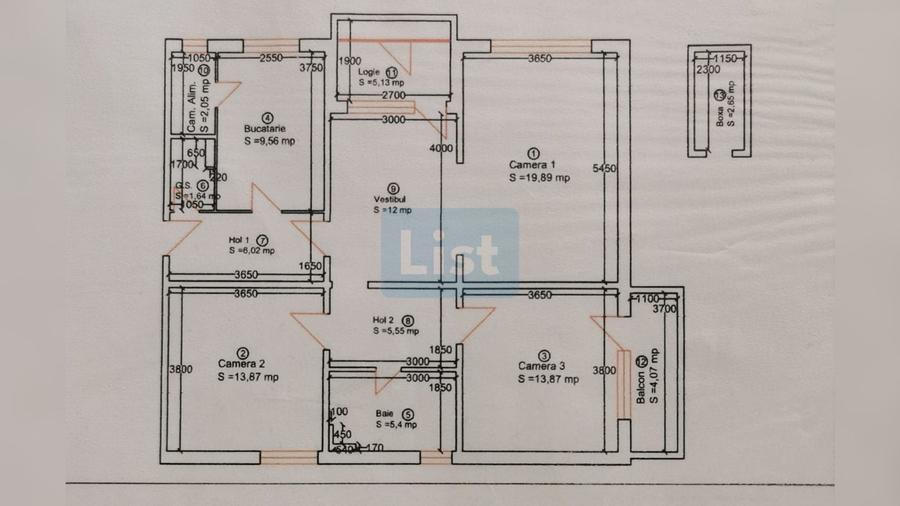 Apartament cu 4 camere decomandat în Punctele Cardinale