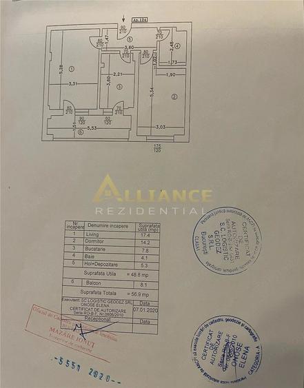 Apartament cu 2 camere decomandat în Metalurgiei