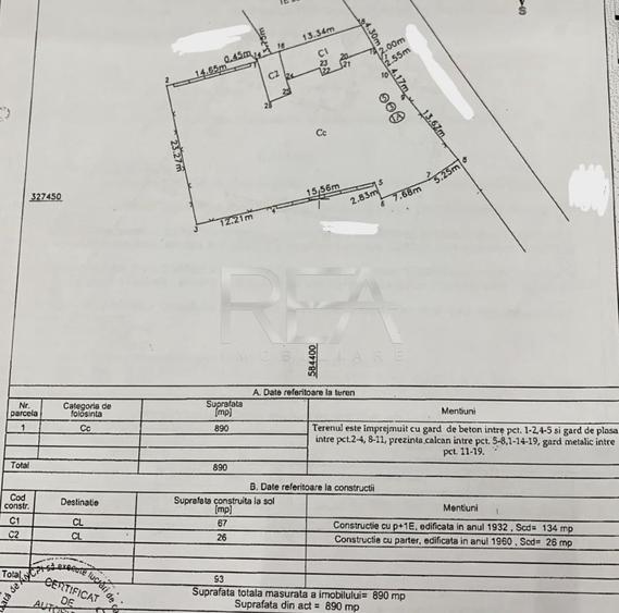 Teren Construcții intravilan de 890 mp, în Grozăvești
