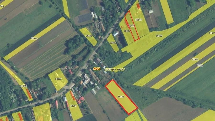 Teren de 3300 mp, în Merii Petchii