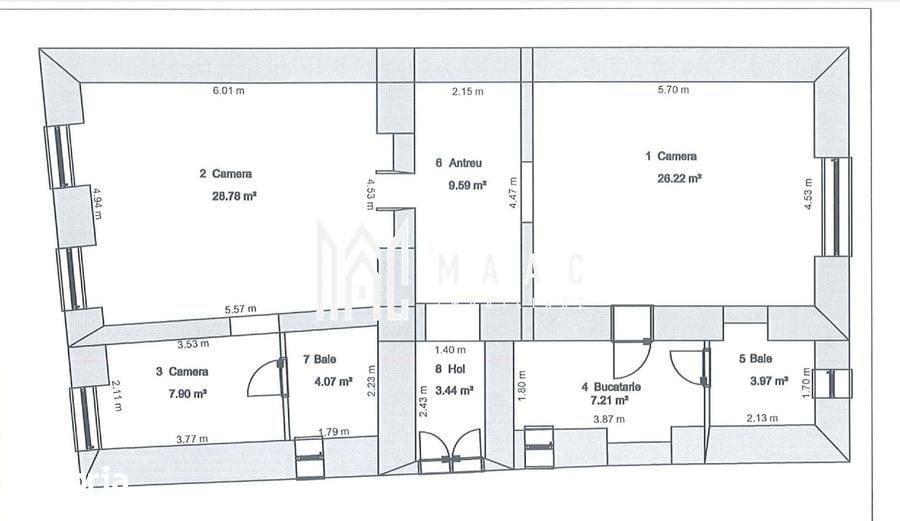 Casă cu 5 camere cu Teren 990 Mp în Ultracentral