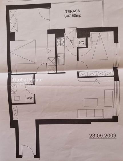 Apartament cu 3 camere semidecomandat în Herăstrău