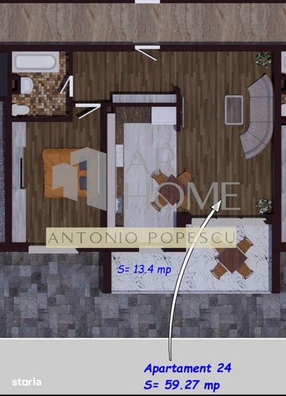 Apartament cu 2 camere în Blejoi