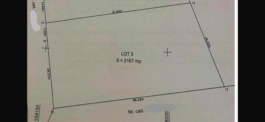 Teren de 2167 mp, în Tărlungeni