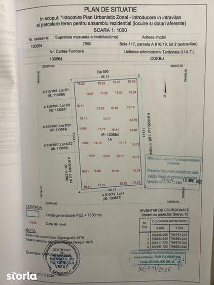 Teren de 590 mp, în Corbu