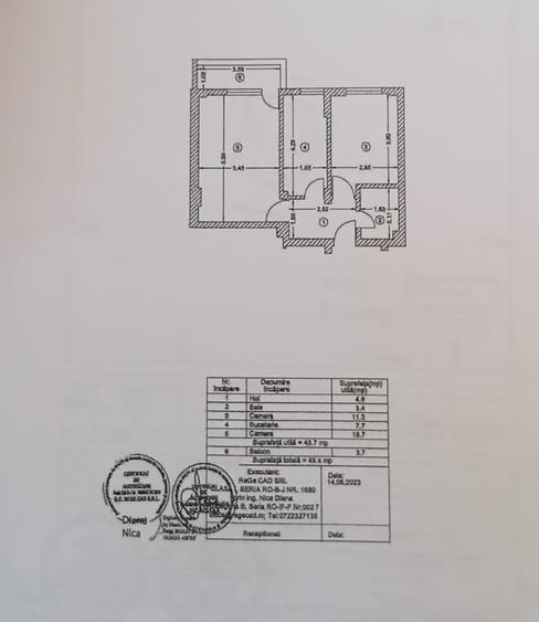 Apartament cu 2 camere decomandat în Theodor Pallady