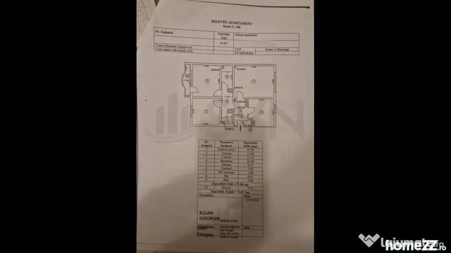Apartament cu 3 camere decomandat în Nerva Traian