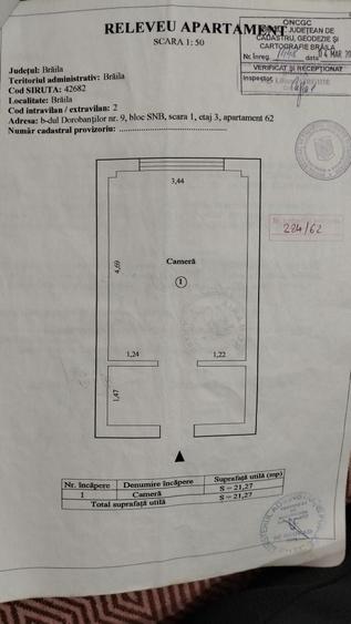 Garsonieră decomandată în Vărsătura