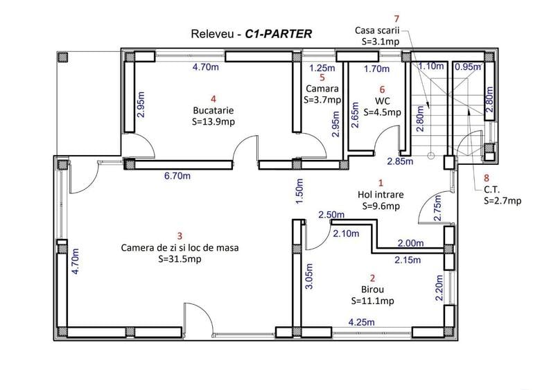 Casă cu 5 camere cu Teren 530 Mp în Cristian