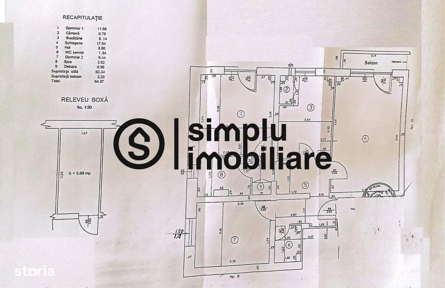 Apartament cu 3 camere decomandat în Robănești
